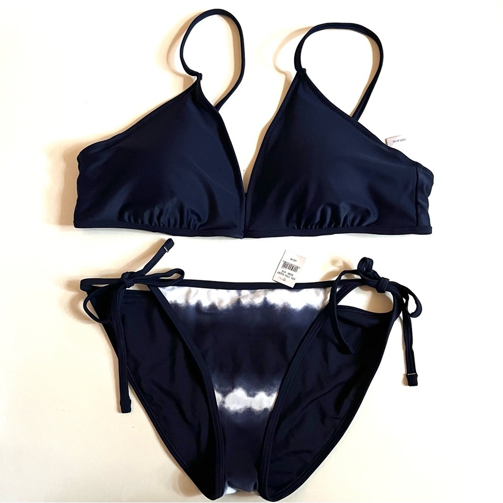 NEW Aerie, American Eagle blue & white Tie Dye Bikini, Top XL, Bottoms M